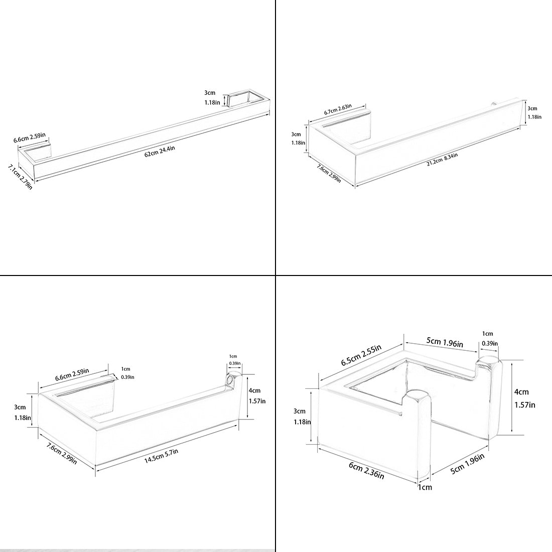 Bathroom Holder Set "Columbia"