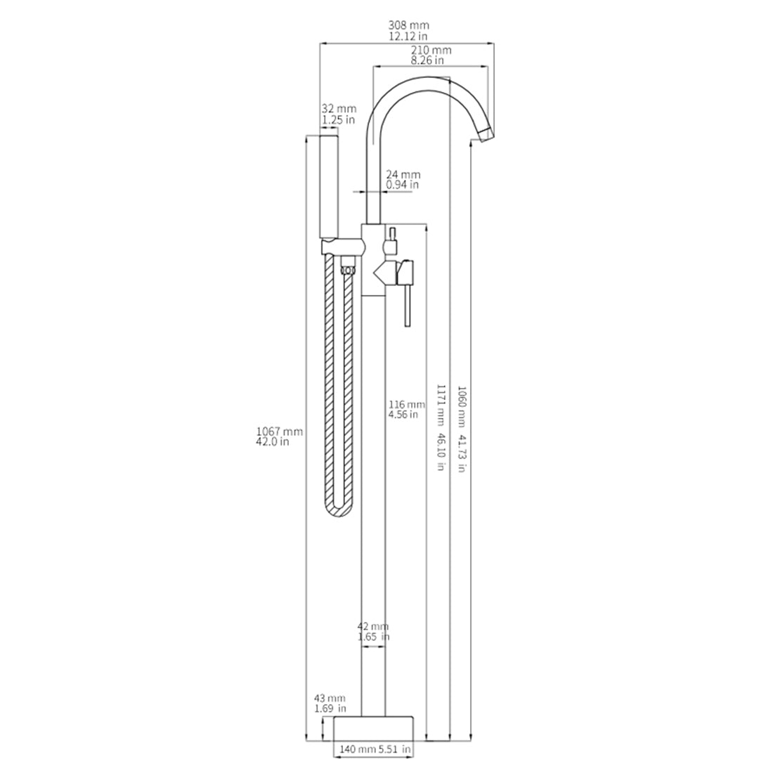 Shower faucet "Pacific Sand"