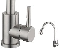 Kitchen Faucet Fat Head Pull 2 way spray setting Stainless Steel Brushed